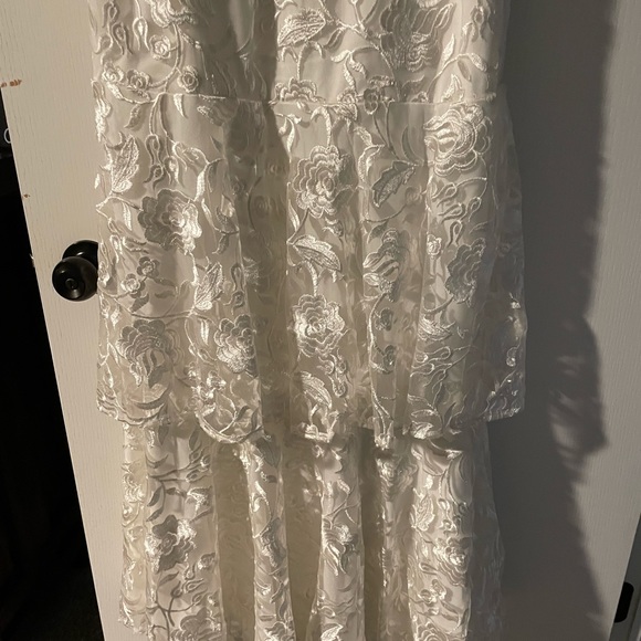 Lulu's Elegant Ways White Floral Embroidered Tiered Maxi Dress - Picture 9 of 13